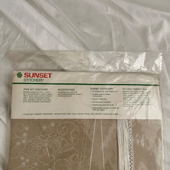 Vintage Sunset Stitchery Kit 2035 Christmas Victorian Stocking 15” New VTG - Picture 3 of 11